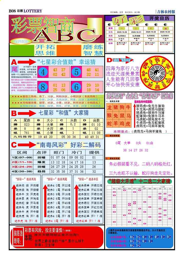 059期：彩民推荐：≮财富赢家≯→（七星彩图）